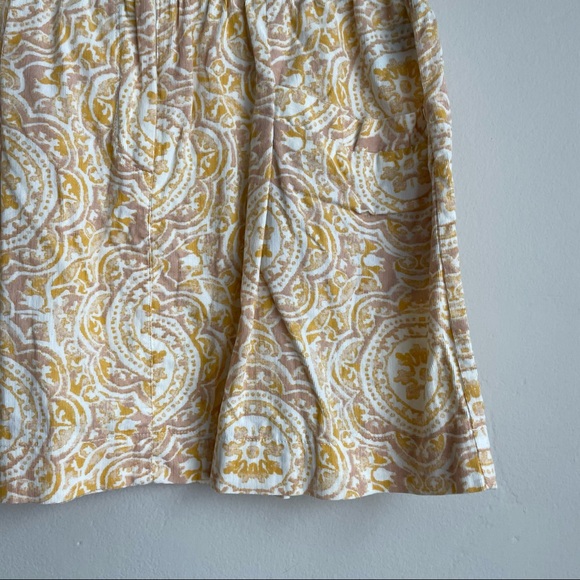 Forever 21 / Yellow Paper-bag Paisley Skirt - Picture 3 of 6